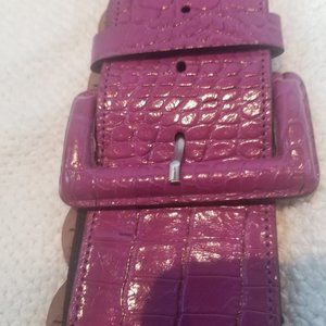 Flexible grape colored women's belt.